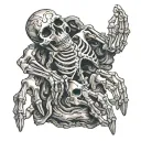 chains as skeleton bones on hand tattoo tattoo design idea