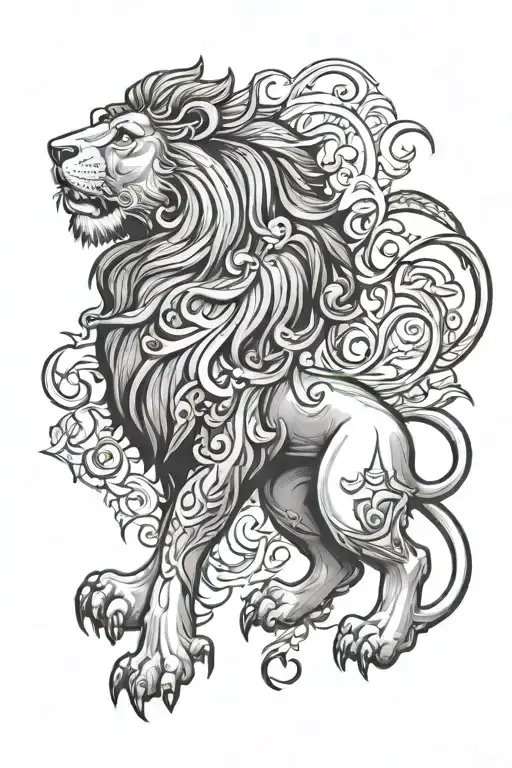 Czech Lion tattoo design idea