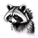 Welding Racoon tattoo design idea