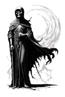 grim reaper standing tattoo design idea