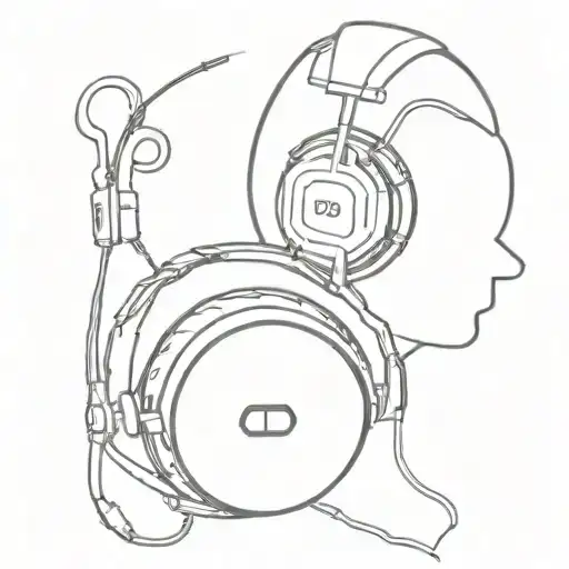 auriculares de dj tattoo tattoo design idea