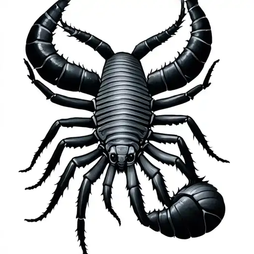 black and gray tattoo based around human centipede tattoo design idea