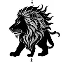Leo Lion Spiritual representation tattoo design idea