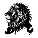 Leo Lion Spiritual representation tattoo design idea