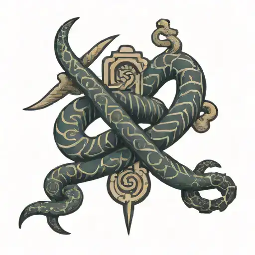 thin Rod of Asclepius down my spine   tattoo design idea