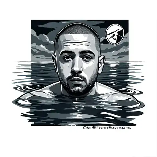 mac miller swimming album tattoo design idea