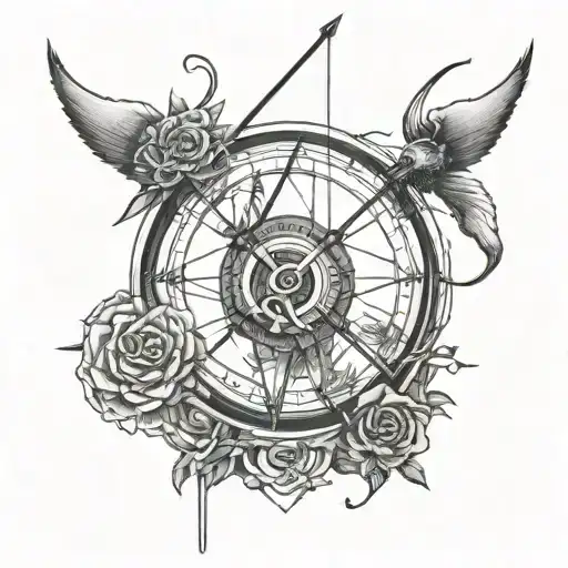 archery and diabetes type 1 tattoo design idea