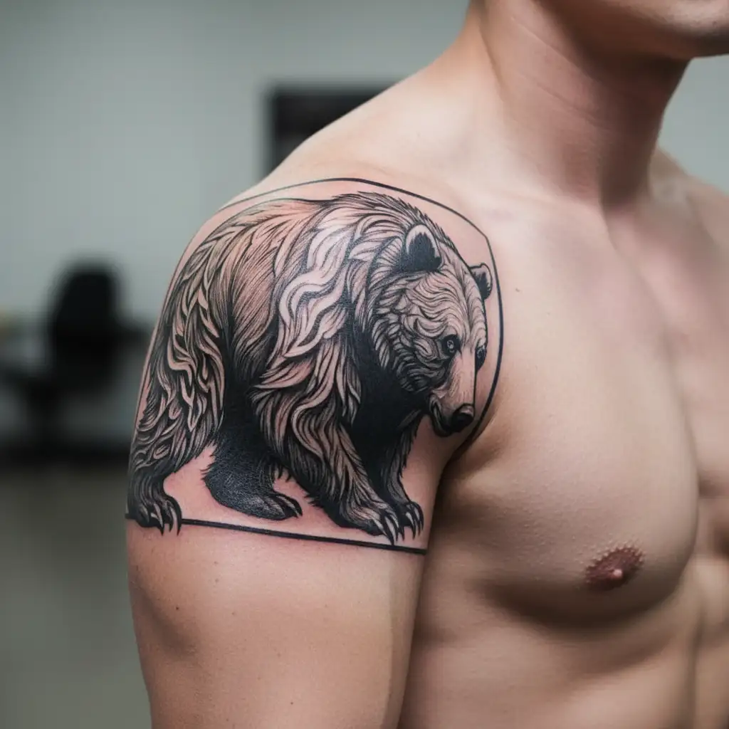 Bear tattoo design idea