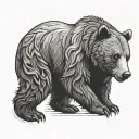 Bear tattoo design idea