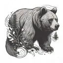 Bear tattoo design idea