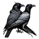 Cornish Chough tattoo design idea