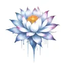 add trajectories surrounding lotus. use dark space colors replace the lighter pedals with darker colors tattoo design idea