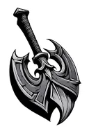 Dwarven axe tattoo design idea