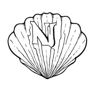 "NJ" Small scallop shell pattern tattoo design idea