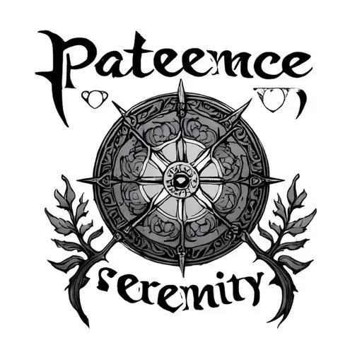 "Patience serenity humor" vegvisir symbol tattoo design idea