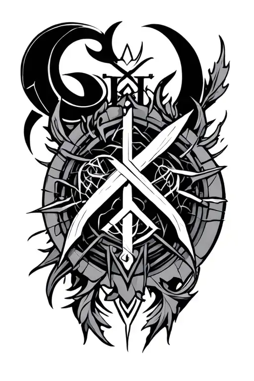 gnothi seauton text, delphi oracle, geometry tattoo design idea