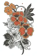 Five-leaf clover tattoo design idea