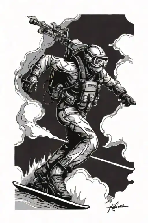 ski and scuba tattoo design tattoo design idea