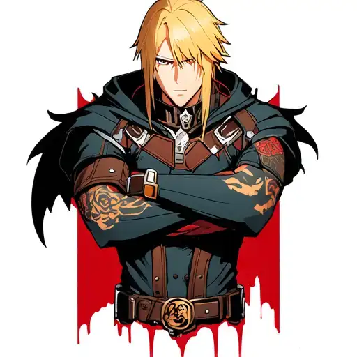edward elric with his automail tattoo design idea