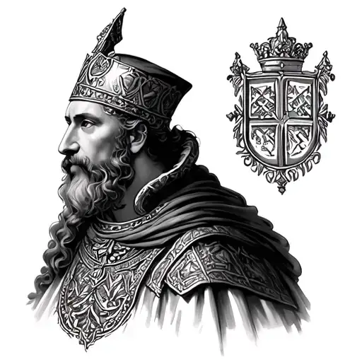 King Baldwin IV of Jerusalem tattoo design idea