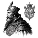 King Baldwin IV of Jerusalem tattoo design idea