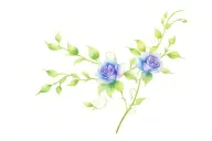 rose vine wrapping tattoo design idea