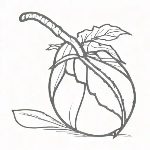 Punk look, black-and-white smooth acorn, fine line minimalist, alternative grunge 8.31.16 tattoo design idea