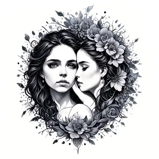 friendship, balance and overthinking tattoo design idea