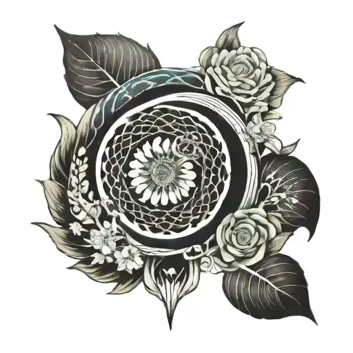 fibonacci sequence intertwined tattoo design idea