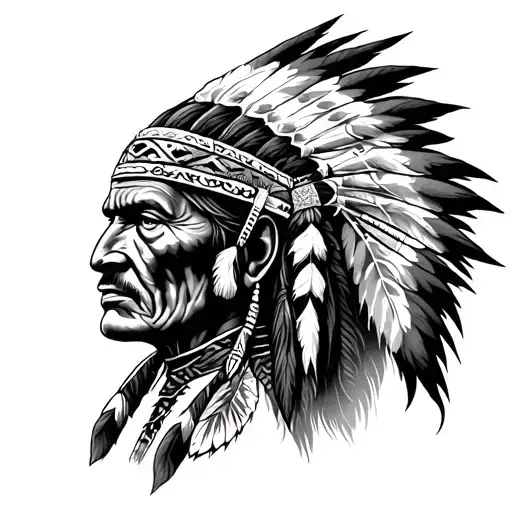Blackfoot Indian tattoo design idea