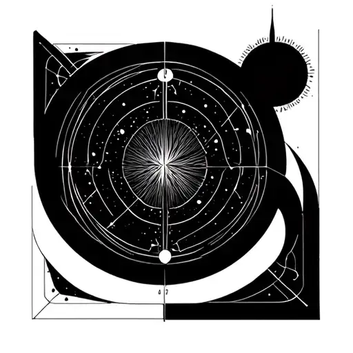 gemini aquarius constellation merging tattoo design idea