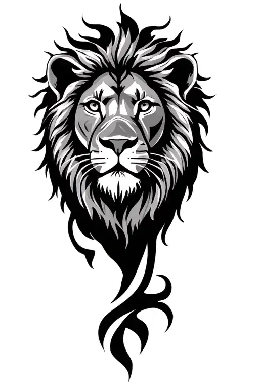 sun rays a lion a number 49 tattoo design idea