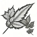weed leaf pattern tattoo design idea