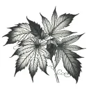 weed leaf pattern tattoo design idea
