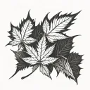 weed leaf pattern tattoo design idea