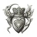 Claddagh tattoo design idea