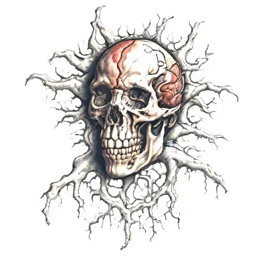 realistic Human organs, Decayed, rotting, veiny, blood vessels, bloody, guts, bleeding, melting, organs, gore, tattoo design idea