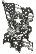 army American flag tattoo design idea