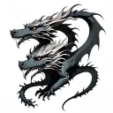 3 Headed Dragon tattoo design idea