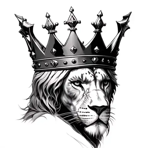 leonika's king crown tattoo design idea