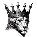 leonika's king crown tattoo design idea