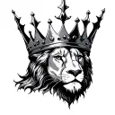 leonika's king crown tattoo design idea