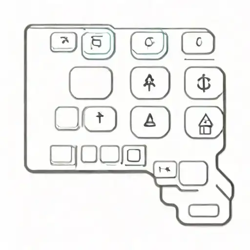 A minimalist tattoo of a computer keyboard with subtle hints of money symbols intertwined within the keys tattoo design idea