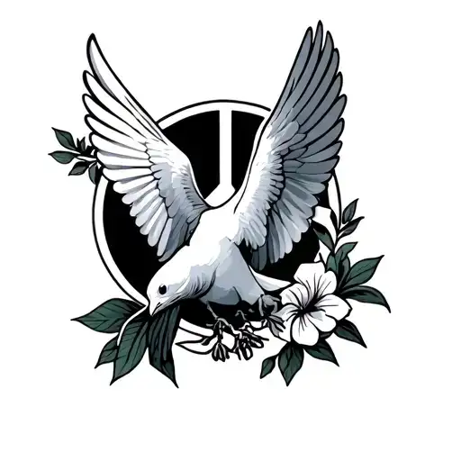 peace band with a dove beside tattoo design idea