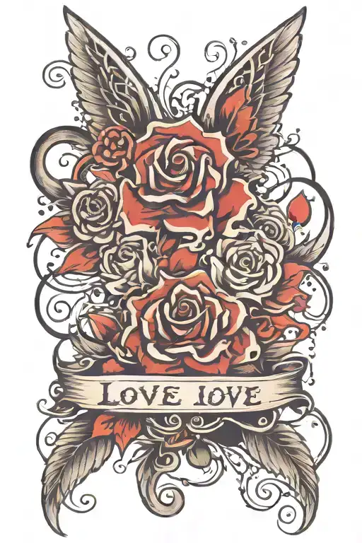 What is love without happiness and without pain? tattoo design idea