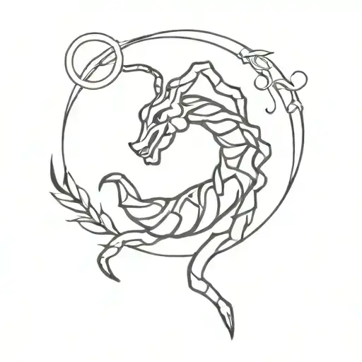 scorpio zodiac sign tattoo design idea