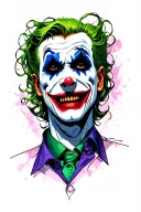 jokers face realistic tattoo design idea