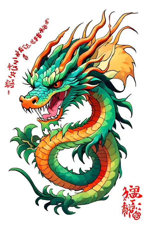 spirited away haku dragon tattoo design idea