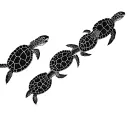 3 turtles arranged in a vertical position  tattoo design idea