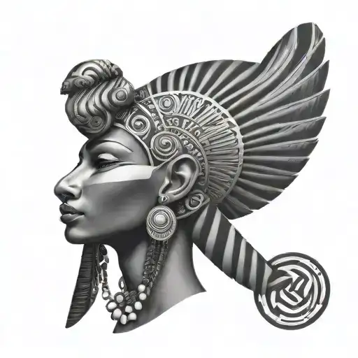 black Egyptians tattoo design idea
